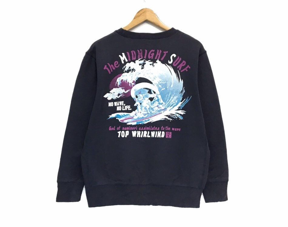 Japanese Brand NAMINORITATSUJIN SURF Crewneck Sukajan Sweatshirt Size US M / EU 48-50 / 2 - 1 Thumbnail