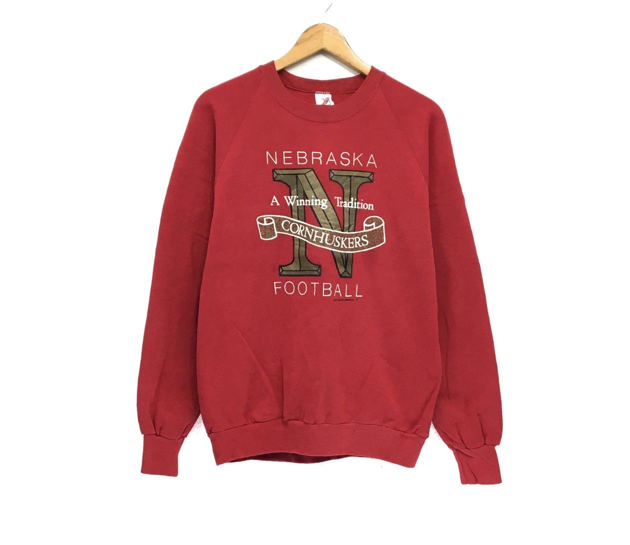 image of American College x Collegiate Vintage 90's Nebraska Cornhuskers Crewneck Sweatshirt in Red (Size Me