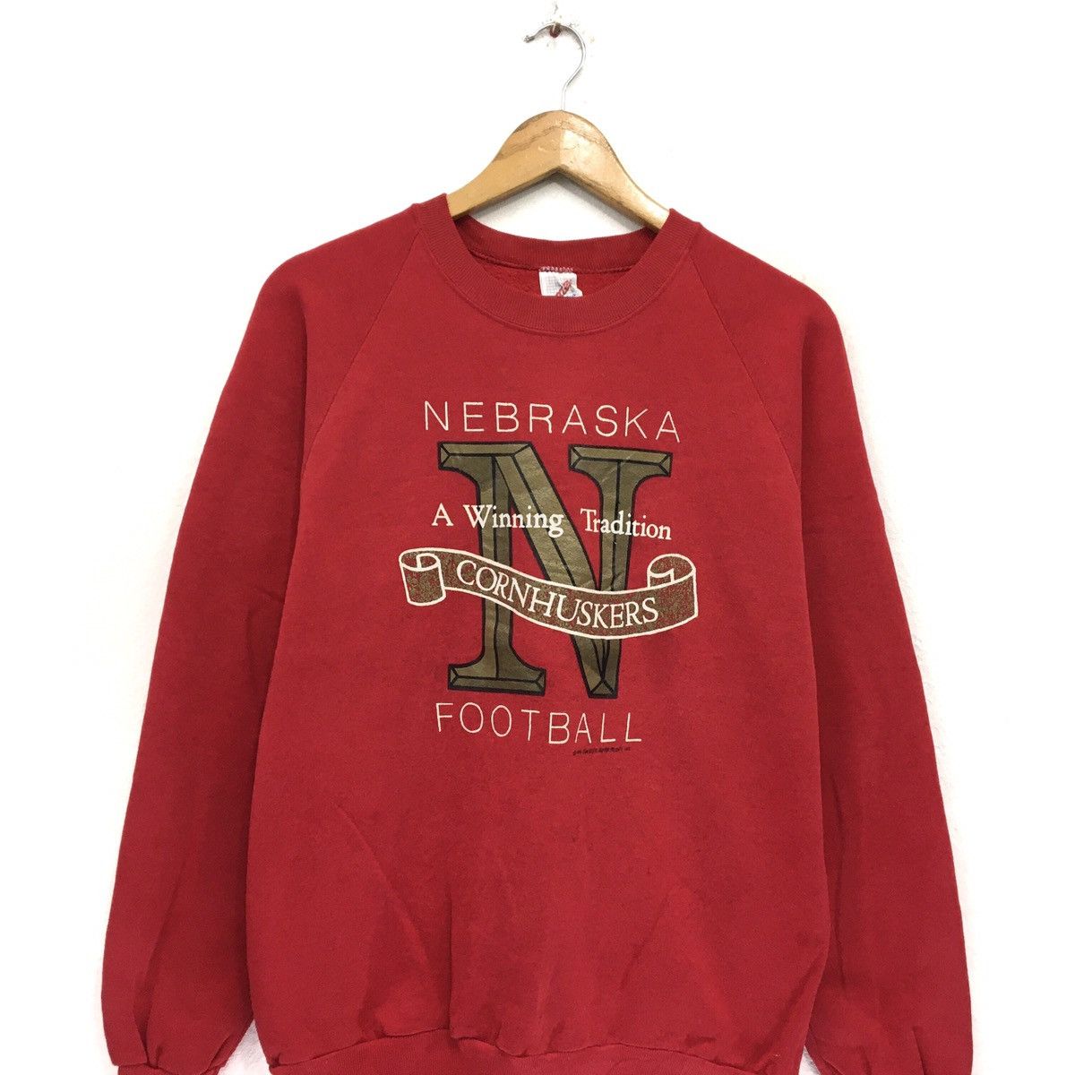 Jerzees Vintage 90s NEBRASKA CORNHUSKERS Crewneck Sweatshirt Size US M / EU 48-50 / 2 - 2 Thumbnail