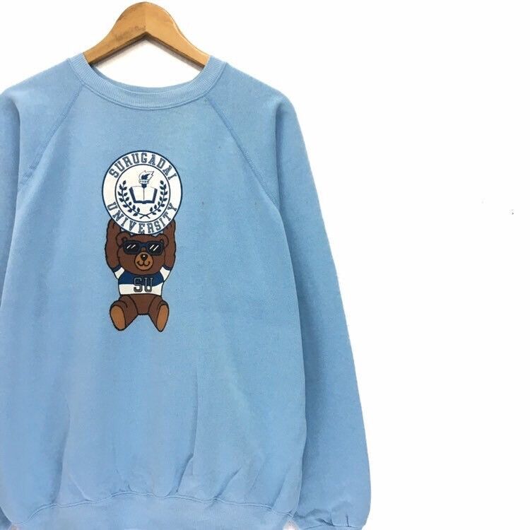 Hanes × Japanese Brand Vintage 90s Hanes Surugadai University Sweatshirt Size US XL / EU 56 / 4 - 4 Thumbnail