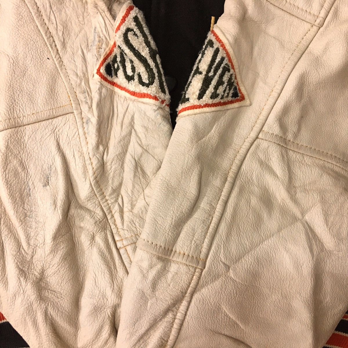 Japanese Brand Vintage POSHBOY Leather Varsity Jacket Size US M / EU 48-50 / 2 - 12 Thumbnail
