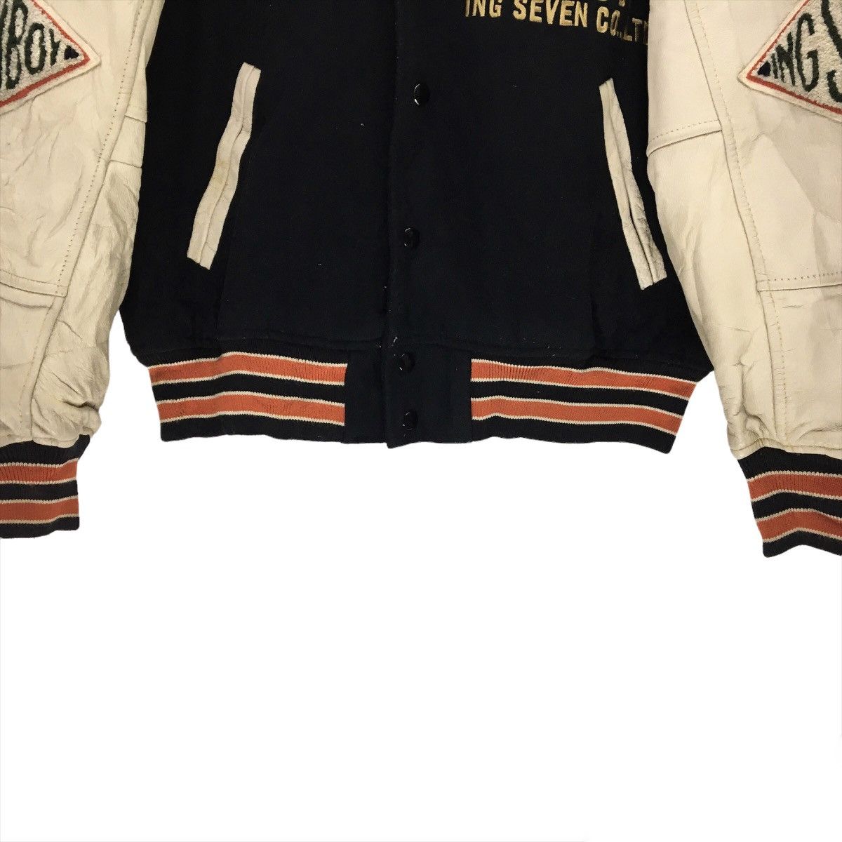 Japanese Brand Vintage POSHBOY Leather Varsity Jacket Size US M / EU 48-50 / 2 - 10 Thumbnail