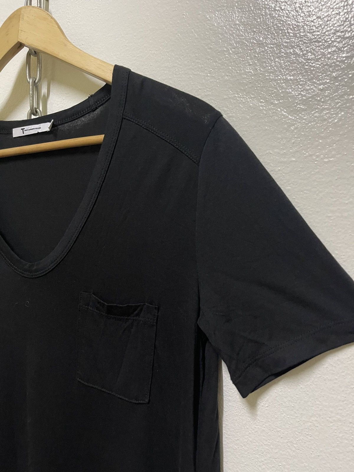 Alexander Wang Plain T Shirt V Neck Rayon Size US XS / EU 42 / 0 - 4 Thumbnail