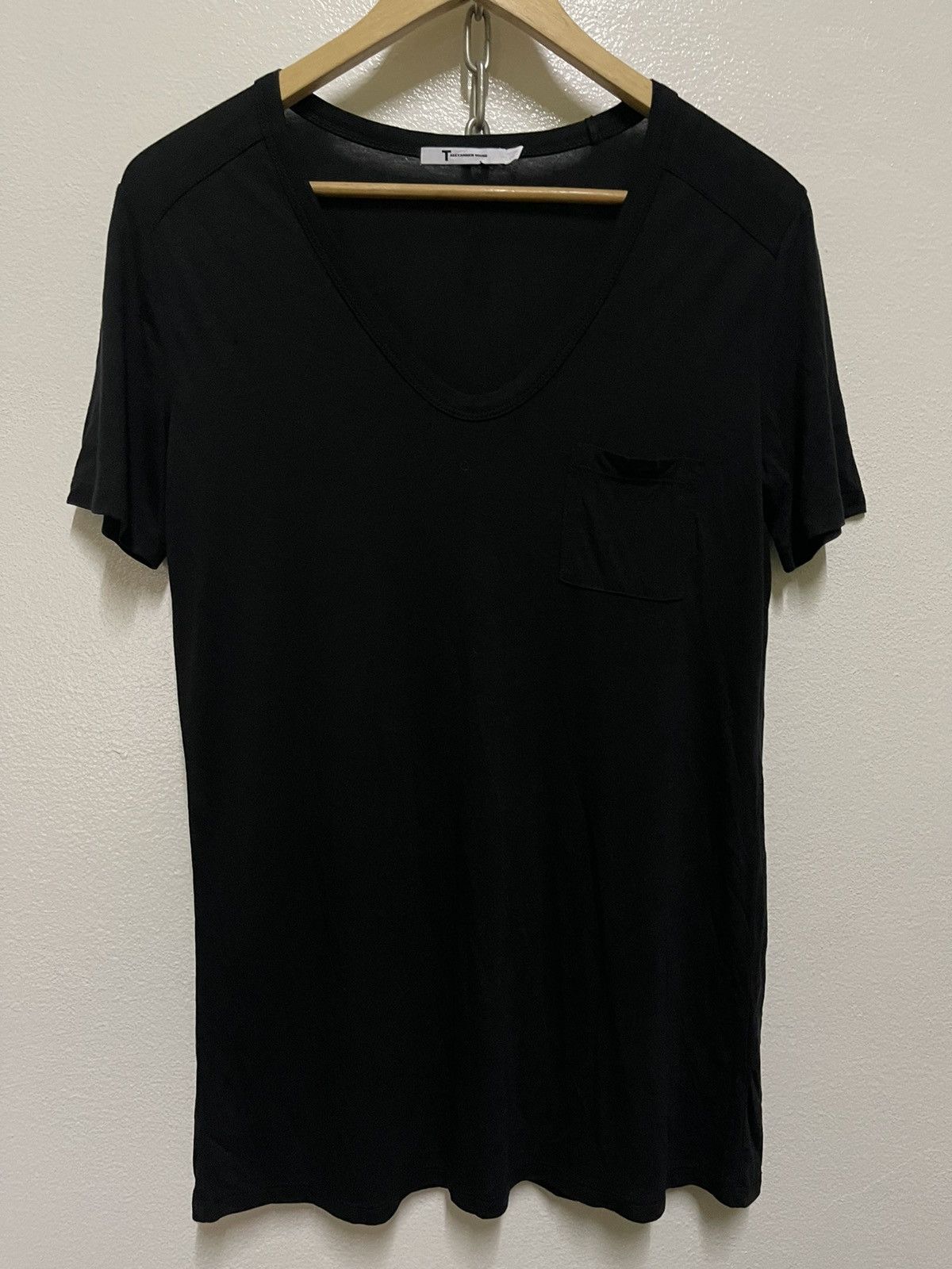 Alexander Wang Plain T Shirt V Neck Rayon Size US XS / EU 42 / 0 - 1 Thumbnail