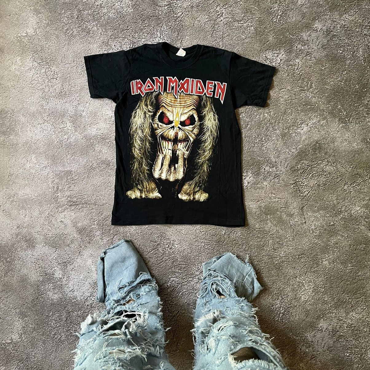 Vintage Vintage 90s Iron Maiden Graphic Band Tee Grunge Dark Slim S Size US S / EU 44-46 / 1 - 1 Thumbnail