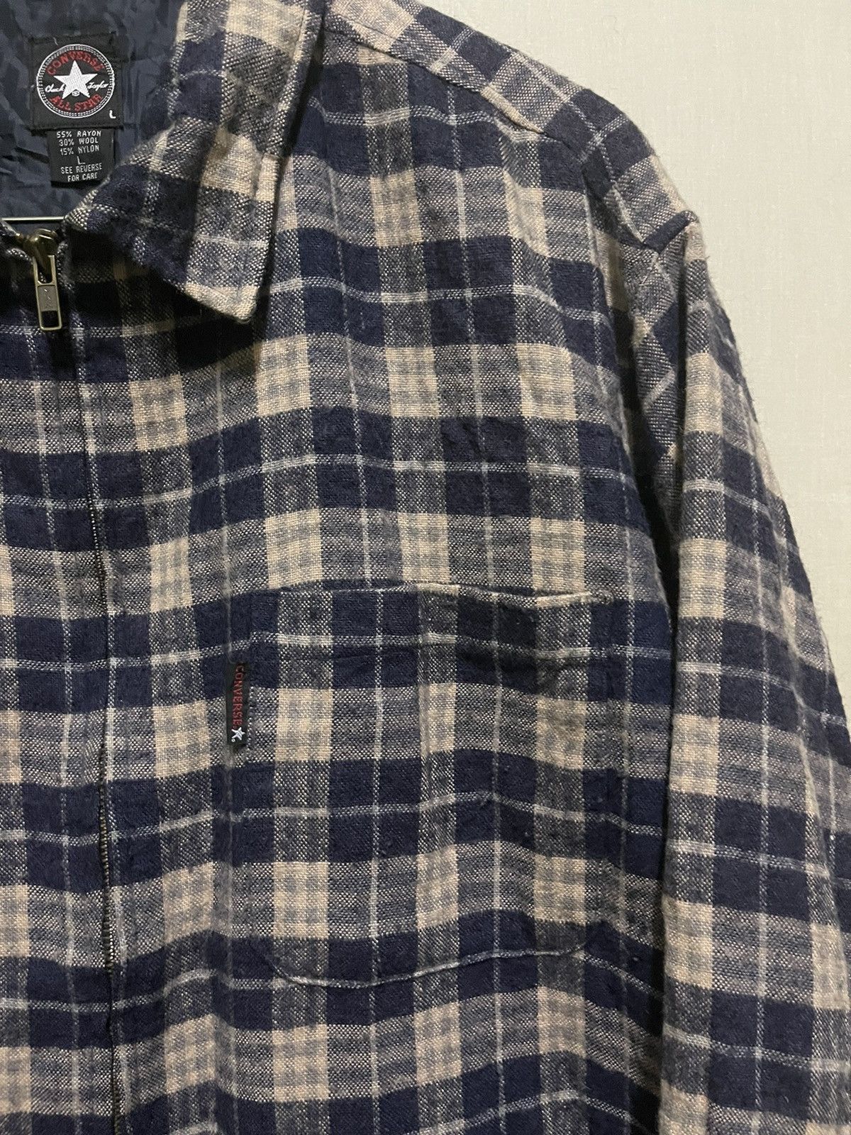 Converse × Vintage Converse Checked Flannel Shirt Zipper Pocket Size US L / EU 52-54 / 3 - 2 Thumbnail