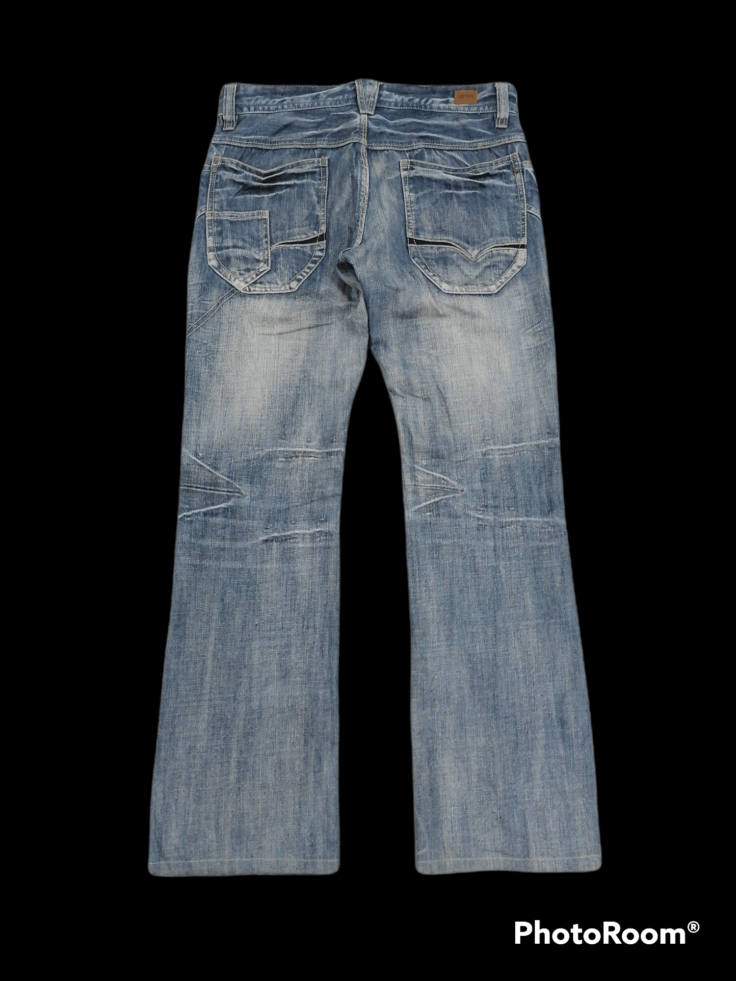 Matsuda Flare Jeans Nicole Club For Men Claw Mark Denim Bushpants Size US 30 / EU 46 - 5 Thumbnail