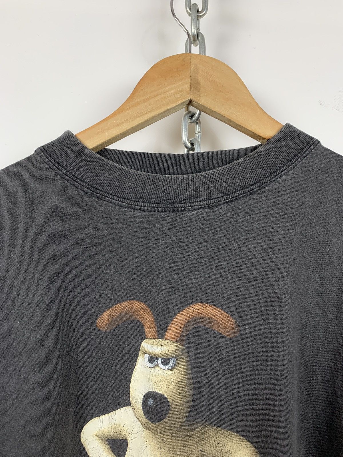 Cartoon Network 1989 Vintage Wallace & Gromit Make My Day Faded T-Shirt Size US XL / EU 56 / 4 - 7 Thumbnail