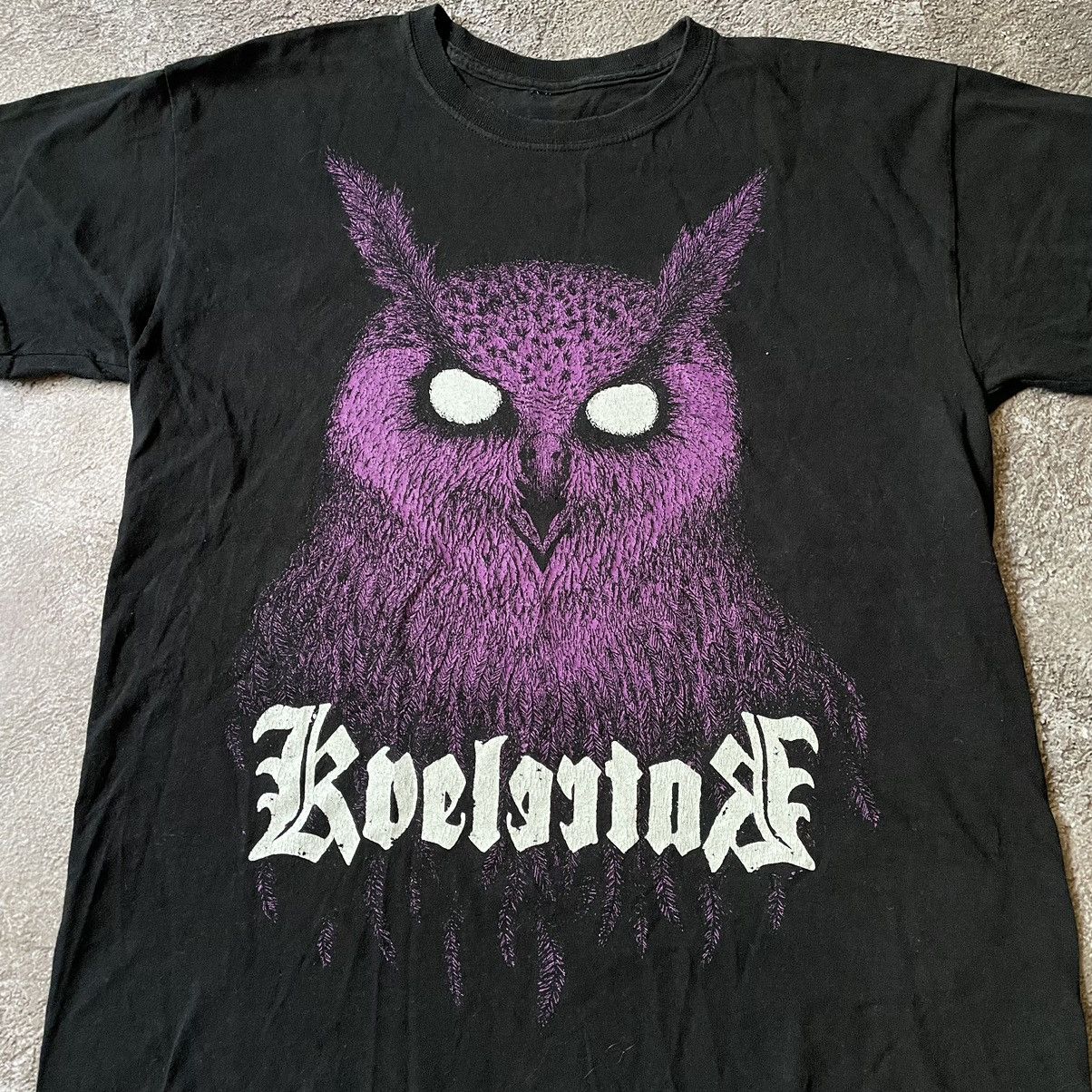 Vintage Vintage Y2K Grunge Owl Graphic Band Tee Purple Faded Baggy M Size US M / EU 48-50 / 2 - 2 Thumbnail