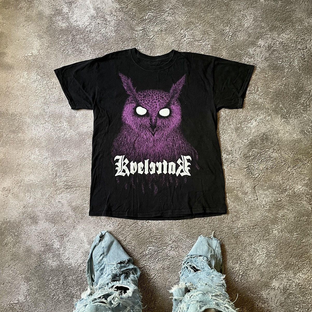Vintage Vintage Y2K Grunge Owl Graphic Band Tee Purple Faded Baggy M Size US M / EU 48-50 / 2 - 1 Thumbnail