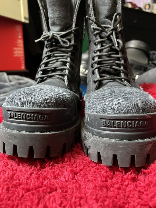 Balenciaga Balenciaga Canvas Strike Boots | Grailed