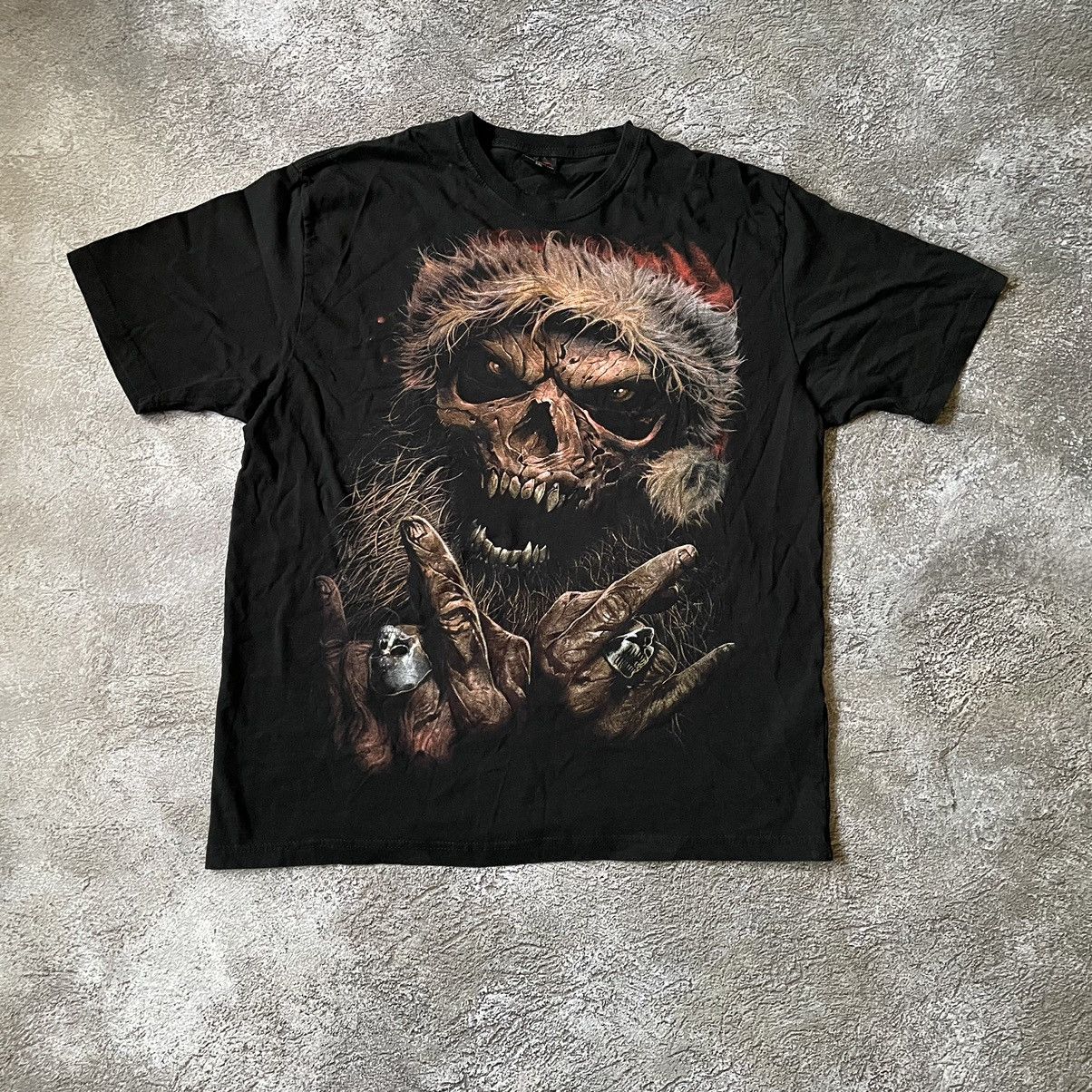 Vintage Vintage 90s Skull Graphic Tee Dark Horror Grunge Relaxed XL Size US XL / EU 56 / 4 - 2 Thumbnail