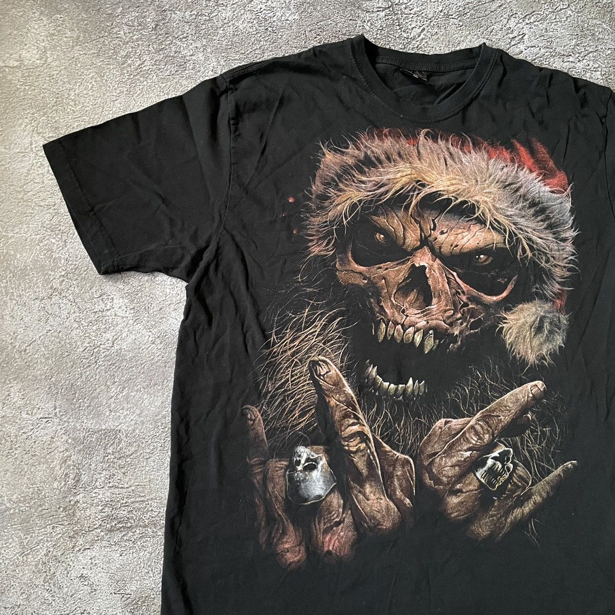 Vintage Vintage 90s Skull Graphic Tee Dark Horror Grunge Relaxed XL Size US XL / EU 56 / 4 - 4 Thumbnail