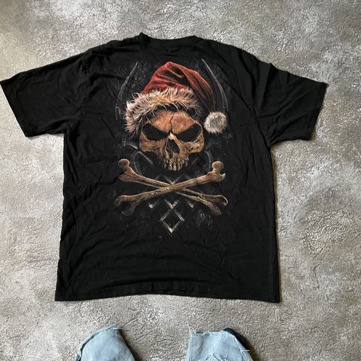 Vintage Vintage 90s Skull Graphic Tee Dark Horror Grunge Relaxed XL Size US XL / EU 56 / 4 - 8 Thumbnail