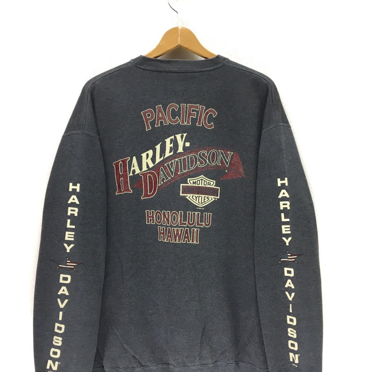 Harley Davidson × Vintage HARLEY DAVIDSON HD Honolulu Hawaii Sweatshirt Size US L / EU 52-54 / 3 - 3 Thumbnail