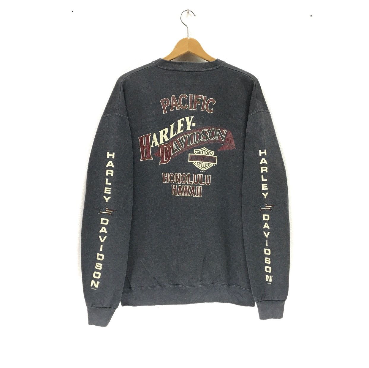 Harley Davidson × Vintage HARLEY DAVIDSON HD Honolulu Hawaii Sweatshirt Size US L / EU 52-54 / 3 - 1 Thumbnail