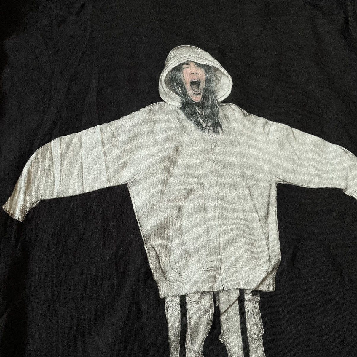 Vintage Vintage Y2K 90s Graphic Hoodie Oversized Black Goth Faded M Size US M / EU 48-50 / 2 - 5 Thumbnail