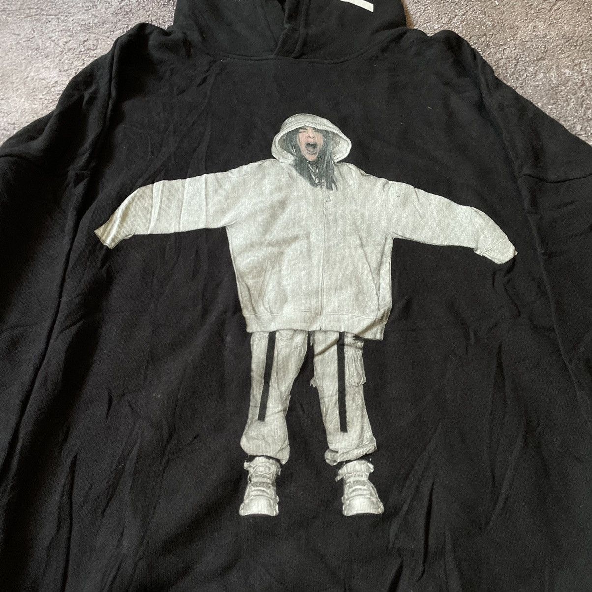Vintage Vintage Y2K 90s Graphic Hoodie Oversized Black Goth Faded M Size US M / EU 48-50 / 2 - 2 Thumbnail