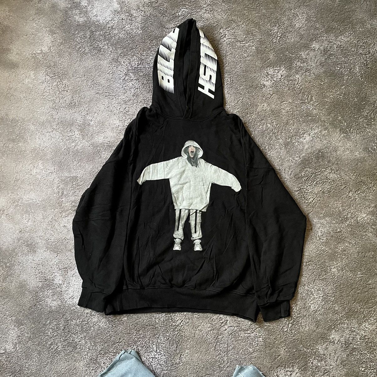 Vintage Vintage Y2K 90s Graphic Hoodie Oversized Black Goth Faded M Size US M / EU 48-50 / 2 - 1 Thumbnail