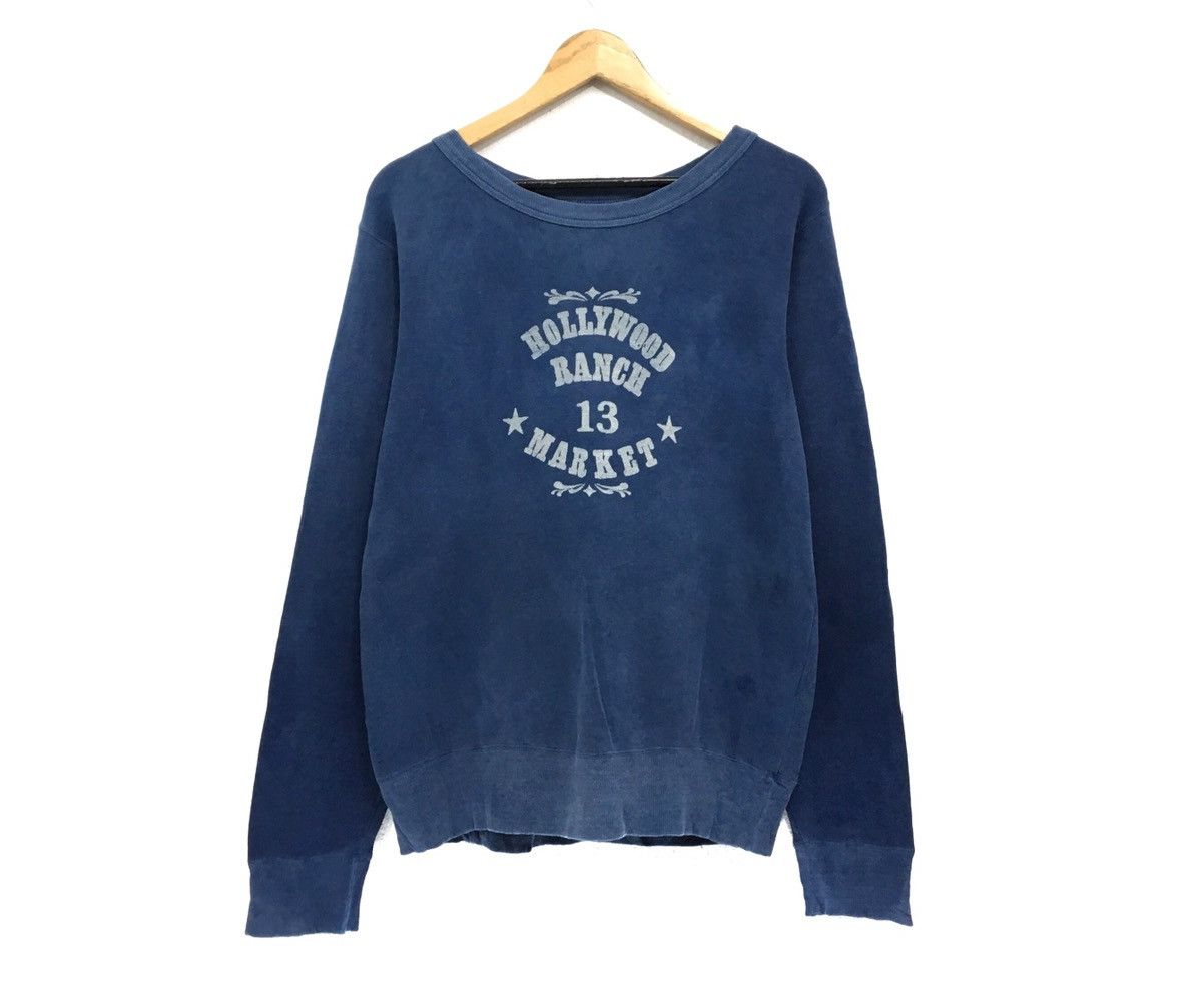 image of Hollywood Ranch Crewneck Blue Blue Japan Sweatshirt, Men's (Size Medium)