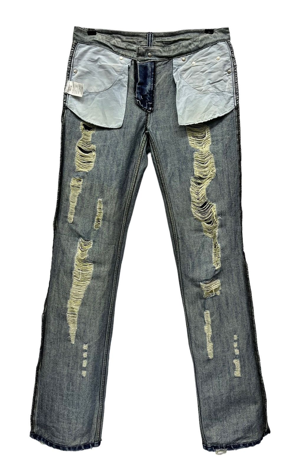 Life After Denim 🔥CASVA Designer Punk Ripped Distressed Denim Hysteric Style Size US 29 - 17 Thumbnail