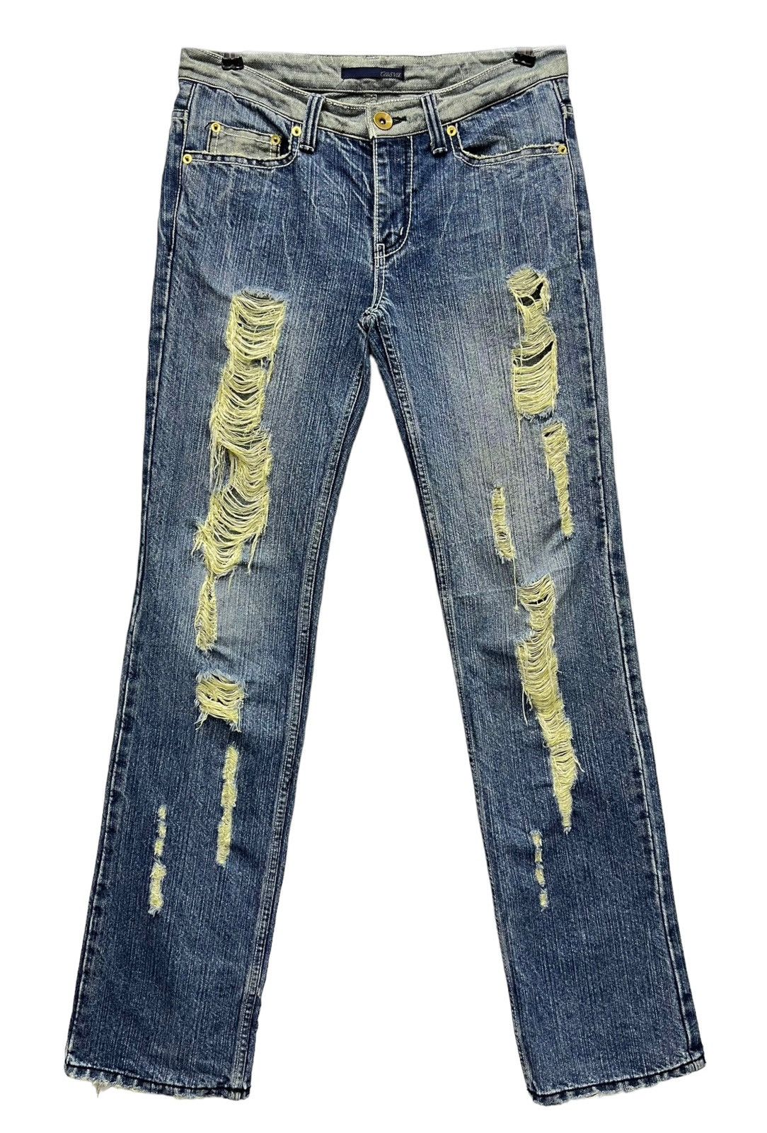 Life After Denim 🔥CASVA Designer Punk Ripped Distressed Denim Hysteric Style Size US 29 - 2 Thumbnail