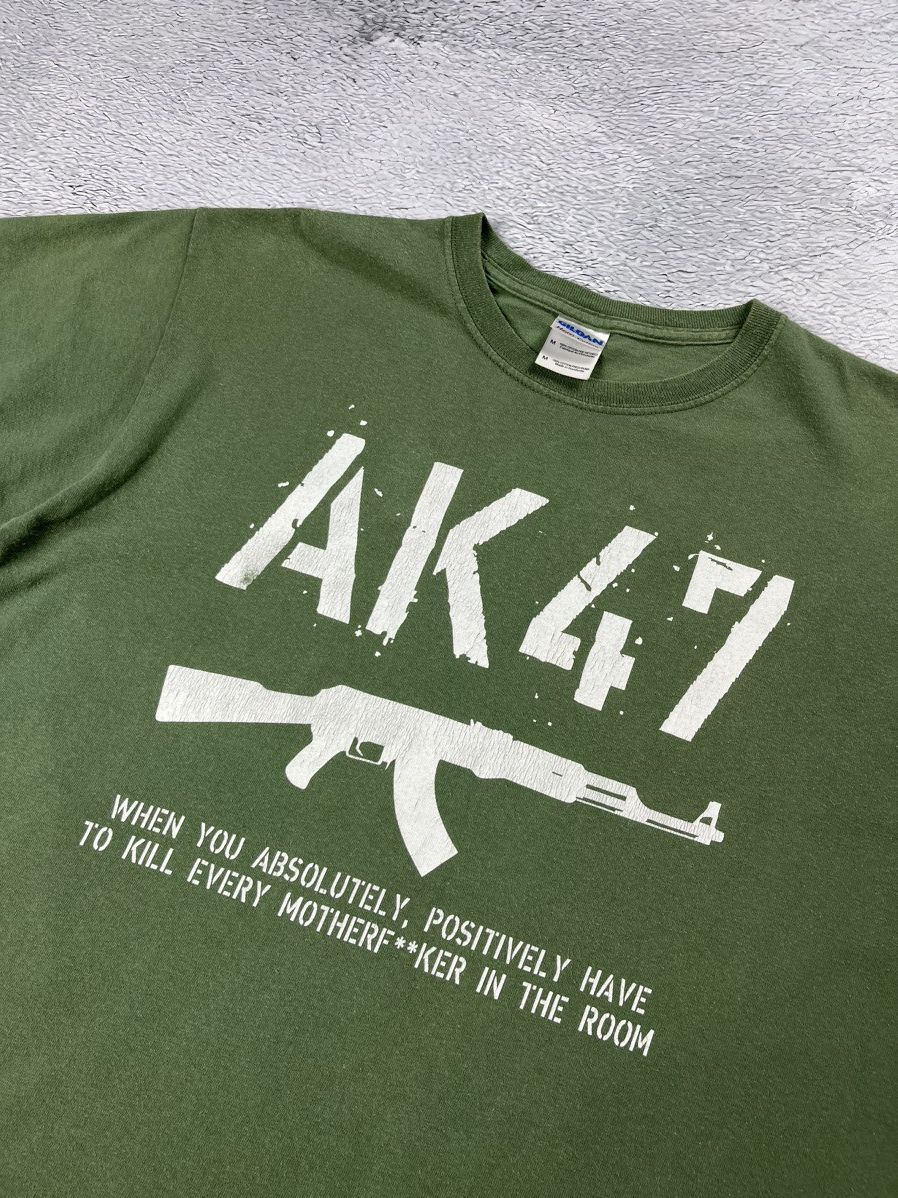 Vintage Vintage AK-47 Weapons Terror Y2K T-shirt Size M Size US M / EU 48-50 / 2 - 2 Thumbnail