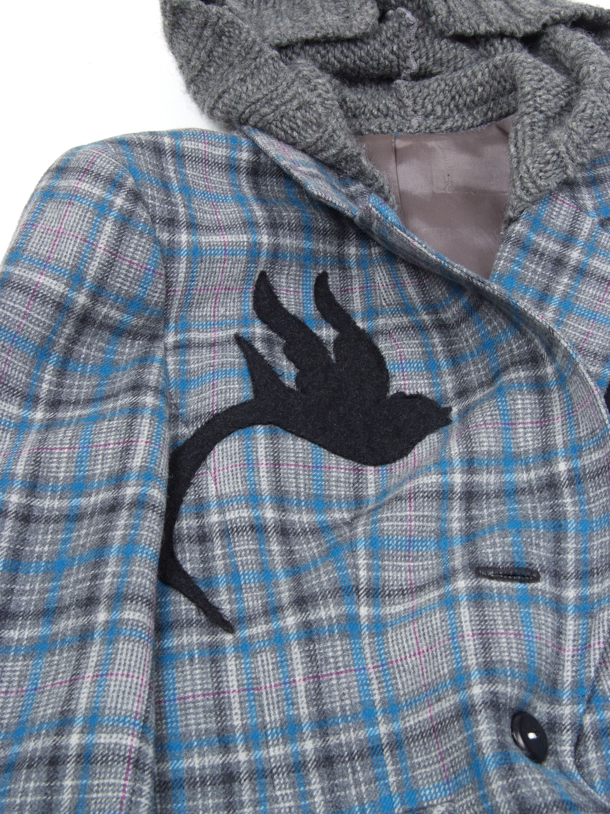 Alexander McQueen Spectacular Vtg y2k Wool Plaid Hooded Blazer Jacket US6/M Size M / US 6-8 / IT 42-44 - 3 Thumbnail