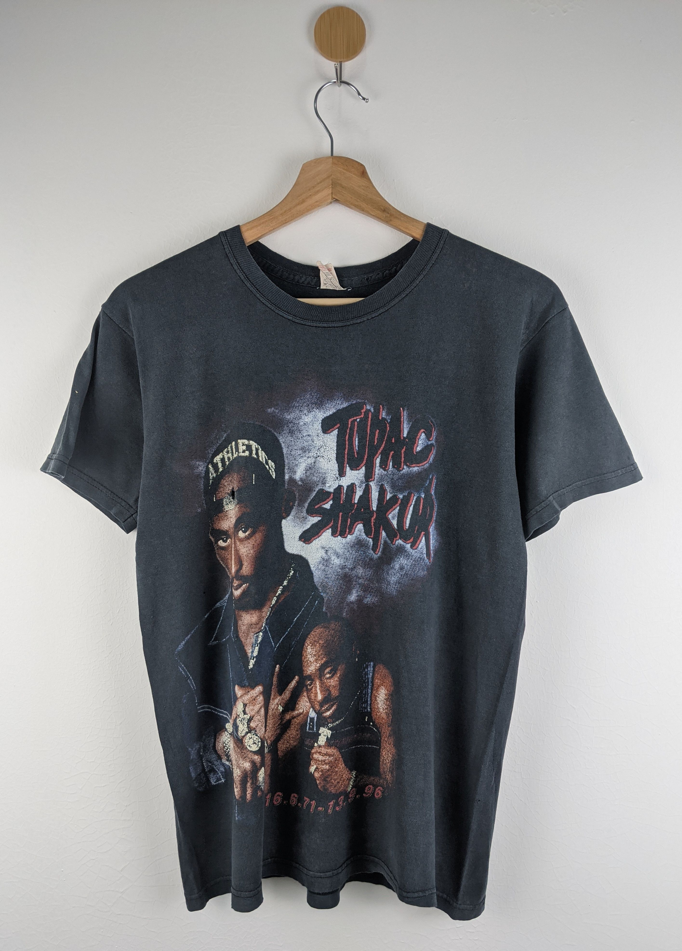 image of Rap Tees x Vintage Tupac Rap Tee Hiphop Shirt in Black, Men's (Size Small)