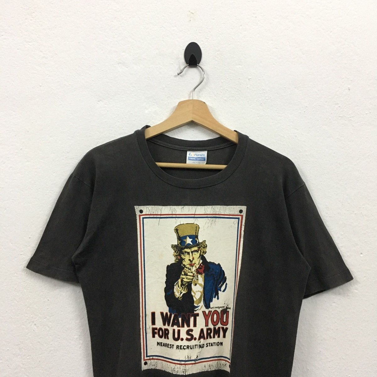 Vintage Rare Vintage 90s Uncle Sam I Want You For Distressed Tshirt Size US M / EU 48-50 / 2 - 3 Thumbnail