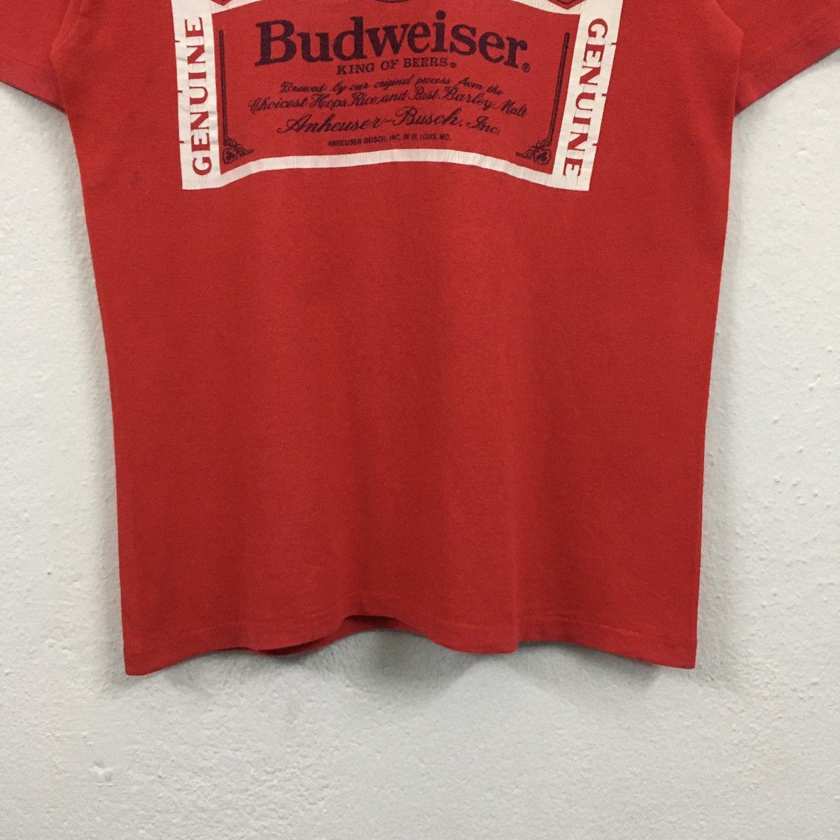 Budweiser × Hanes × Vintage Rare Vintage 90s Budweiser Big Printed Tshirt Size US M / EU 48-50 / 2 - 5 Thumbnail