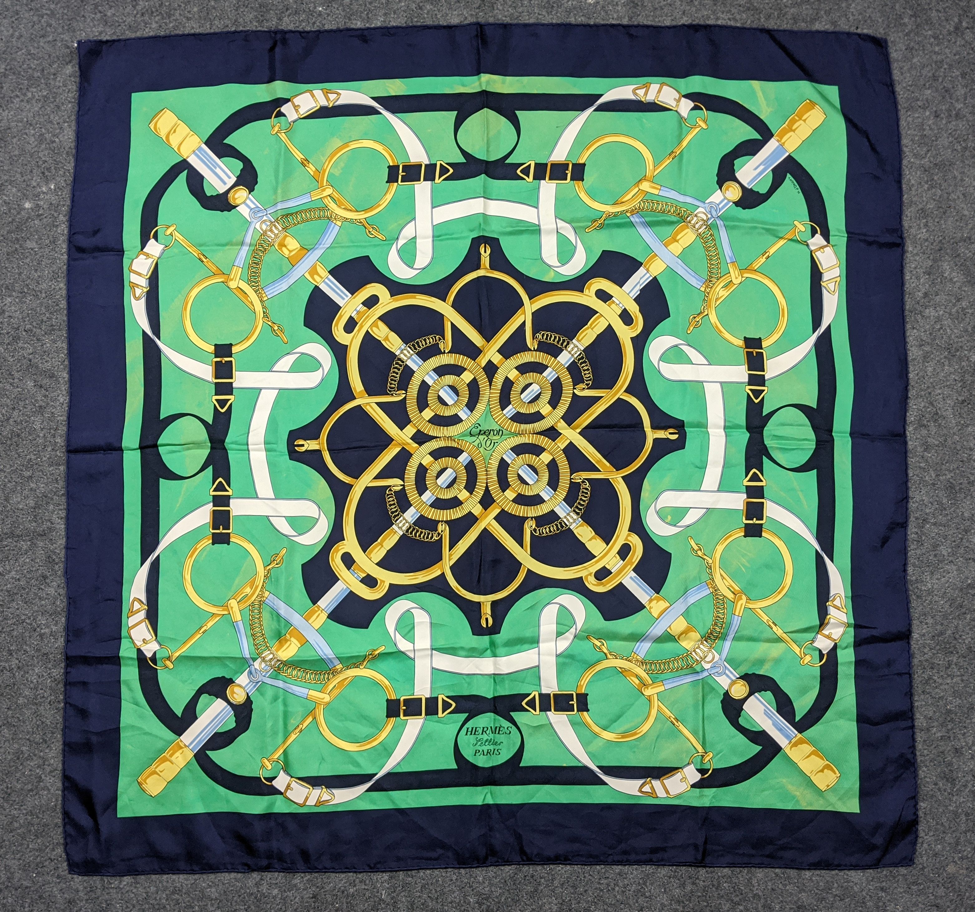 Hermes Hermes Eperon D Or Henri D Origny silk scarf Size ONE SIZE - 1 Thumbnail