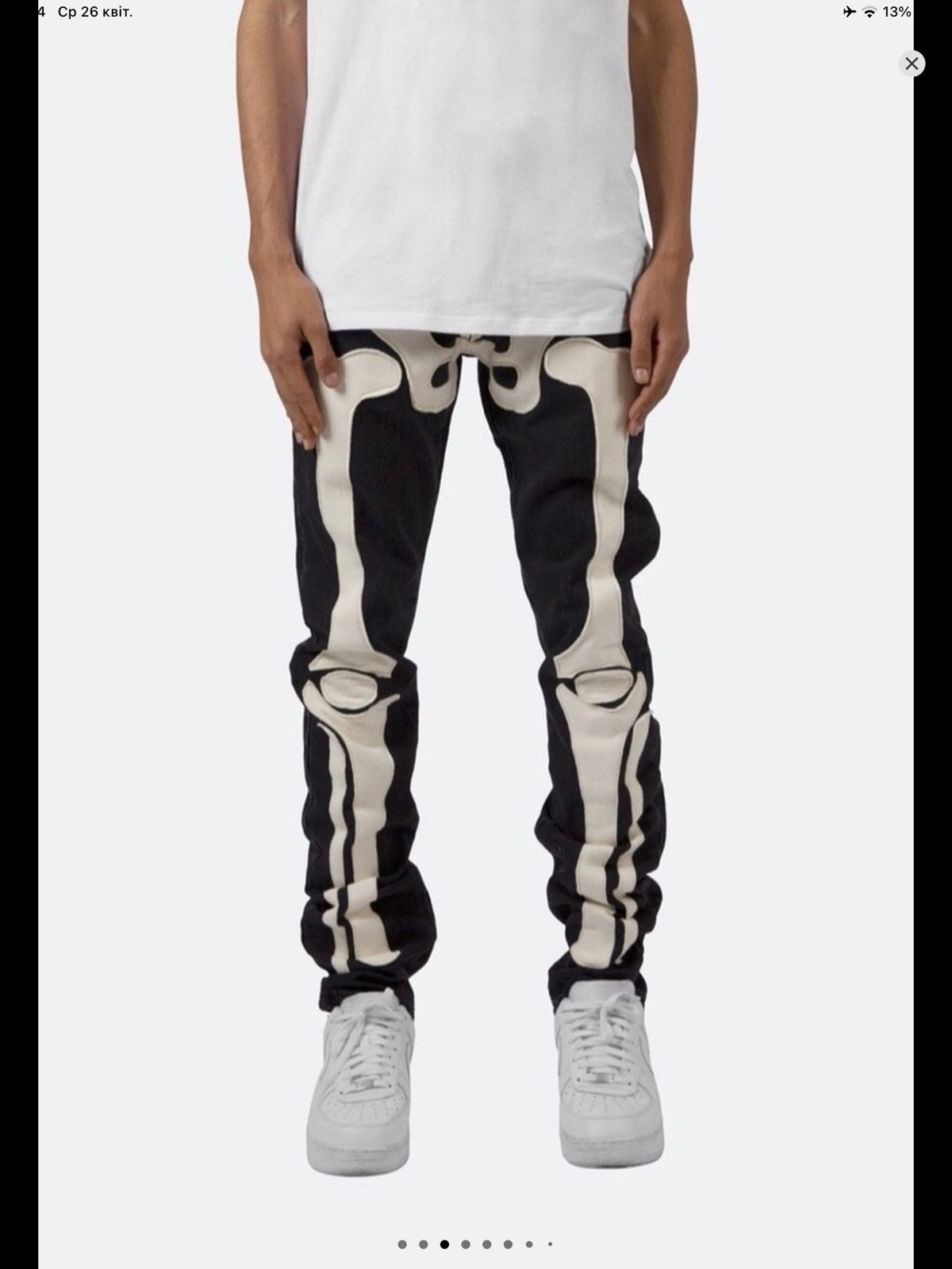 Vintage Mnml Skeleton💀 Jeans Size 33 Size US 33 - 2 Thumbnail