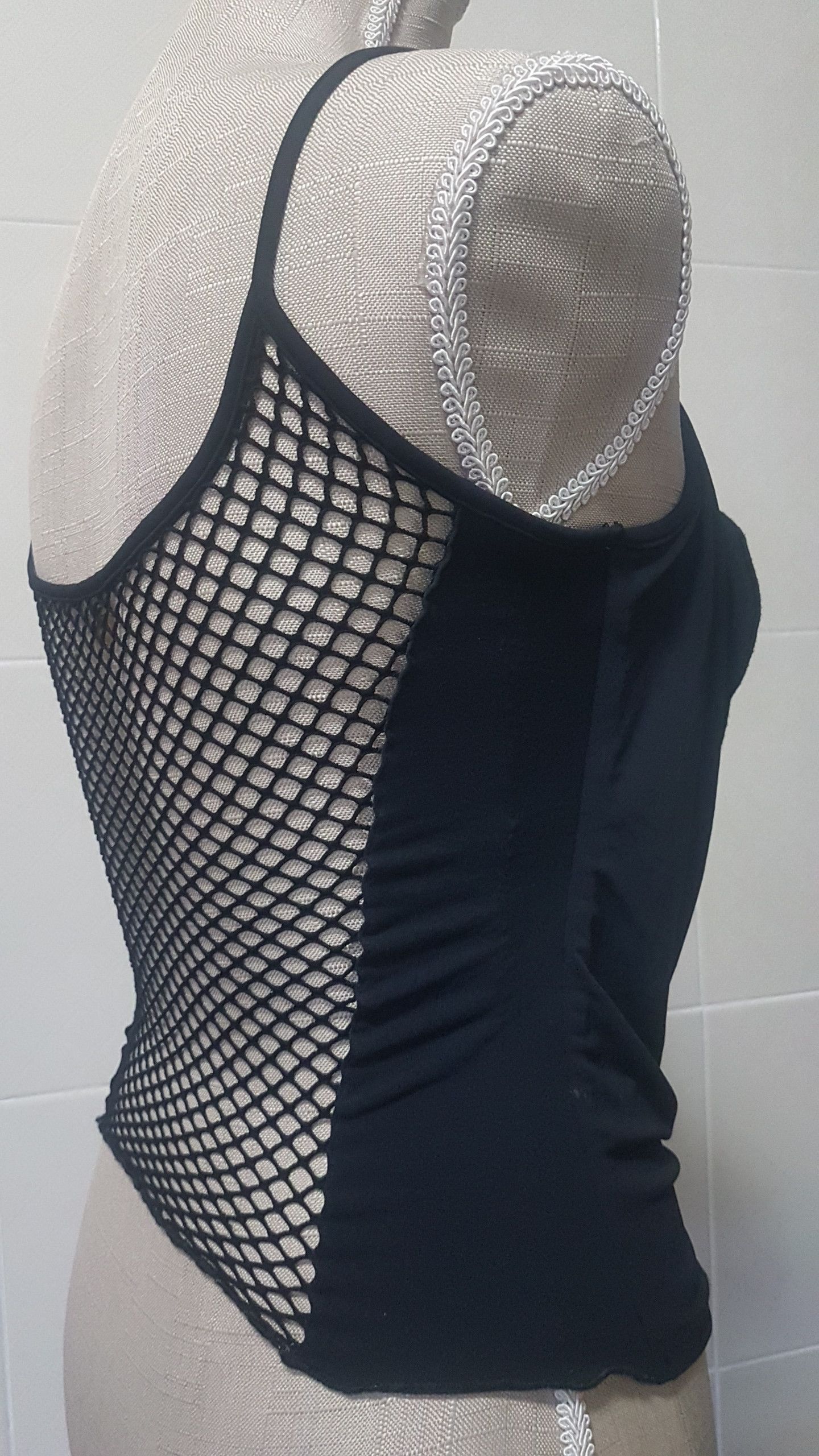 Thierry Mugler Double front layer -black and pink. Mesh on the back. Size S / US 4 / IT 40 - 8 Thumbnail