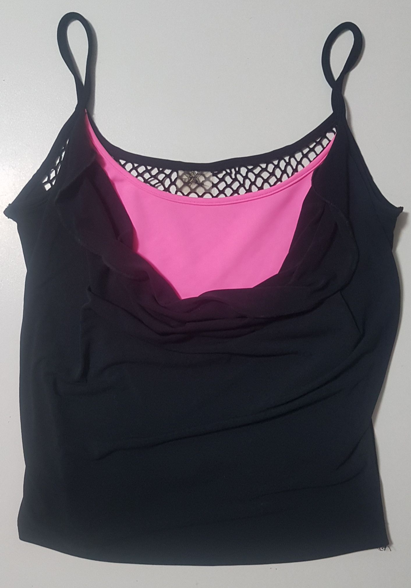 Thierry Mugler Double front layer -black and pink. Mesh on the back. Size S / US 4 / IT 40 - 10 Thumbnail
