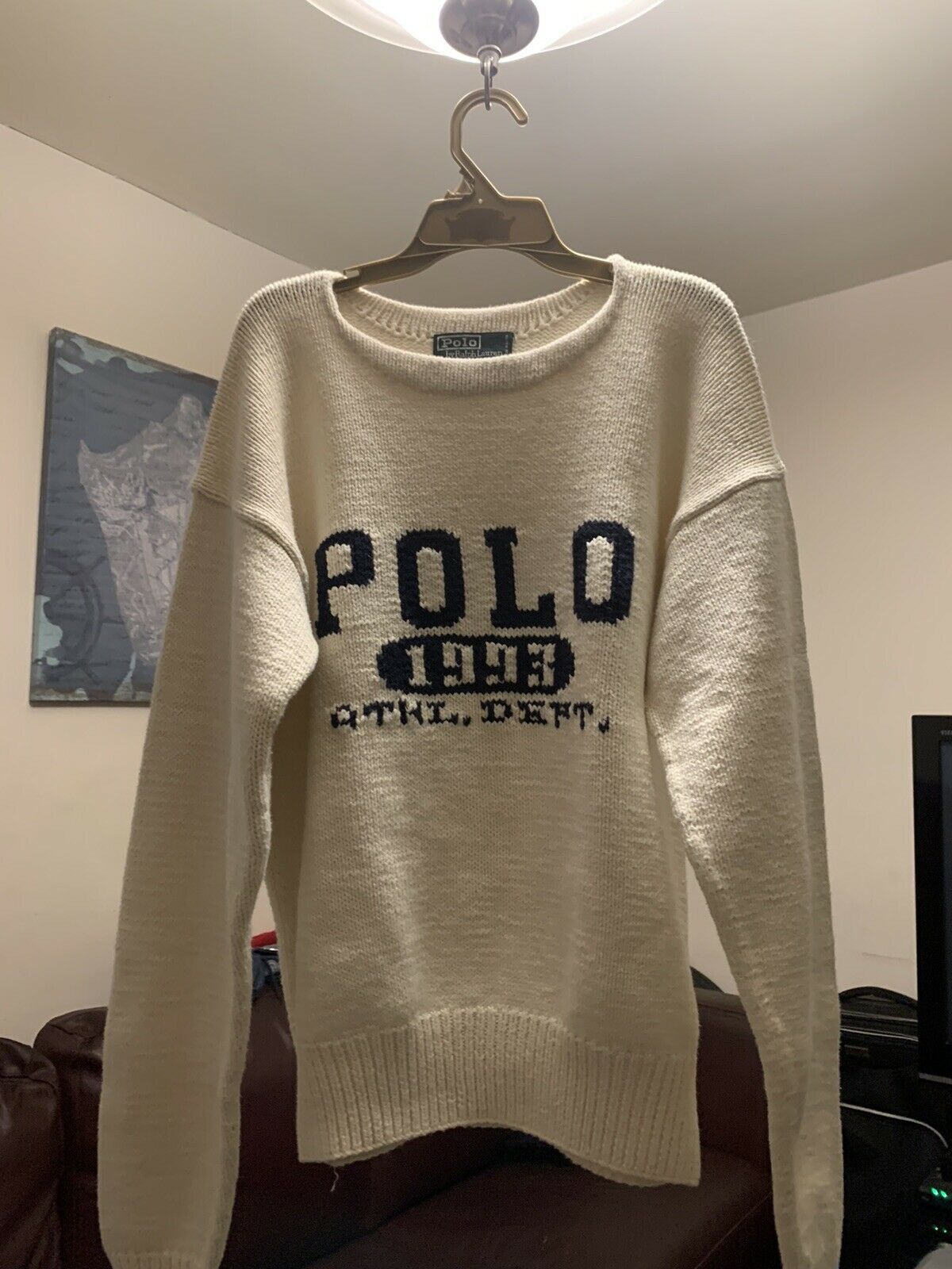 Polo Ralph Lauren Vintage Polo Ralph Lauren 1967 ATHL DEPT. POLO KNIT MED Size US M / EU 48-50 / 2 - 5 Thumbnail