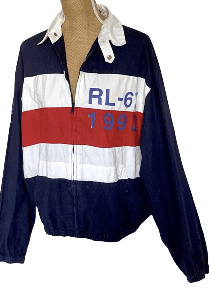 Vintage Polo Ralph Lauren RL-67 1993 Windbreaker Jacket Med