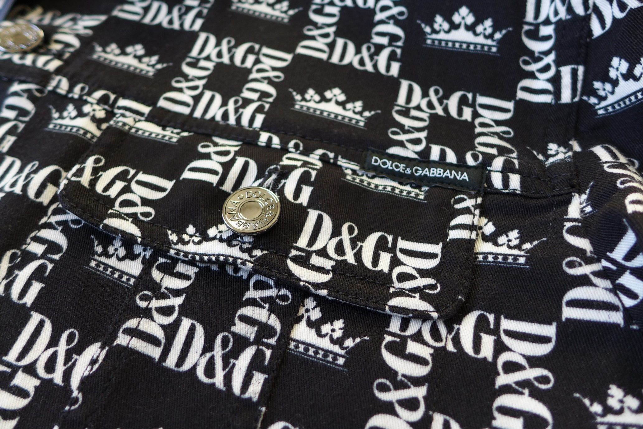 Dolce & Gabbana n/a Dolce & Gabbana Crown Logo Denim Jacket Size US M / EU 48-50 / 2 - 13 Thumbnail
