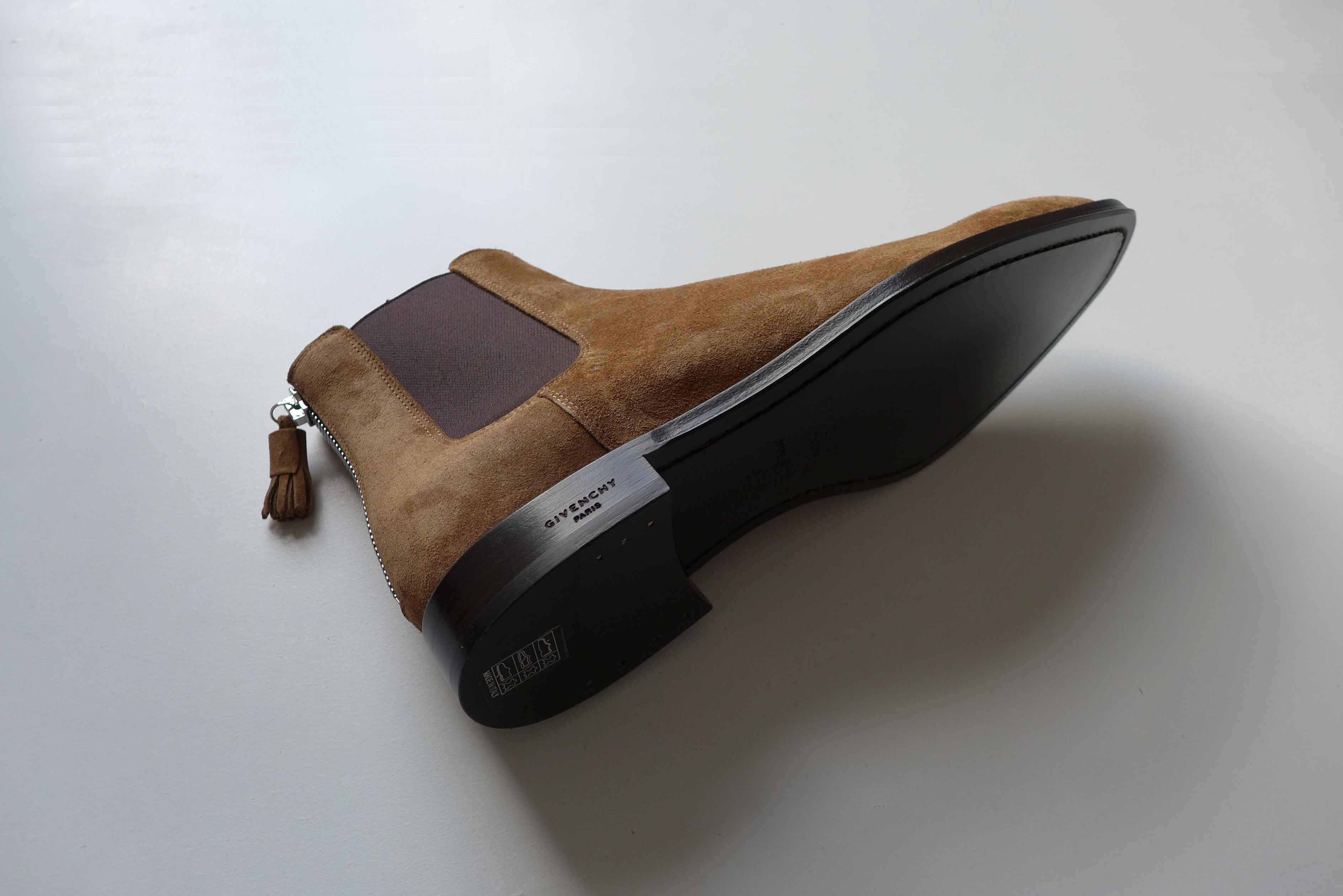 Givenchy Givenchy Rider Chelsea Zip Boots -- Camel Suede Size US 11 / EU 44 - 11 Thumbnail