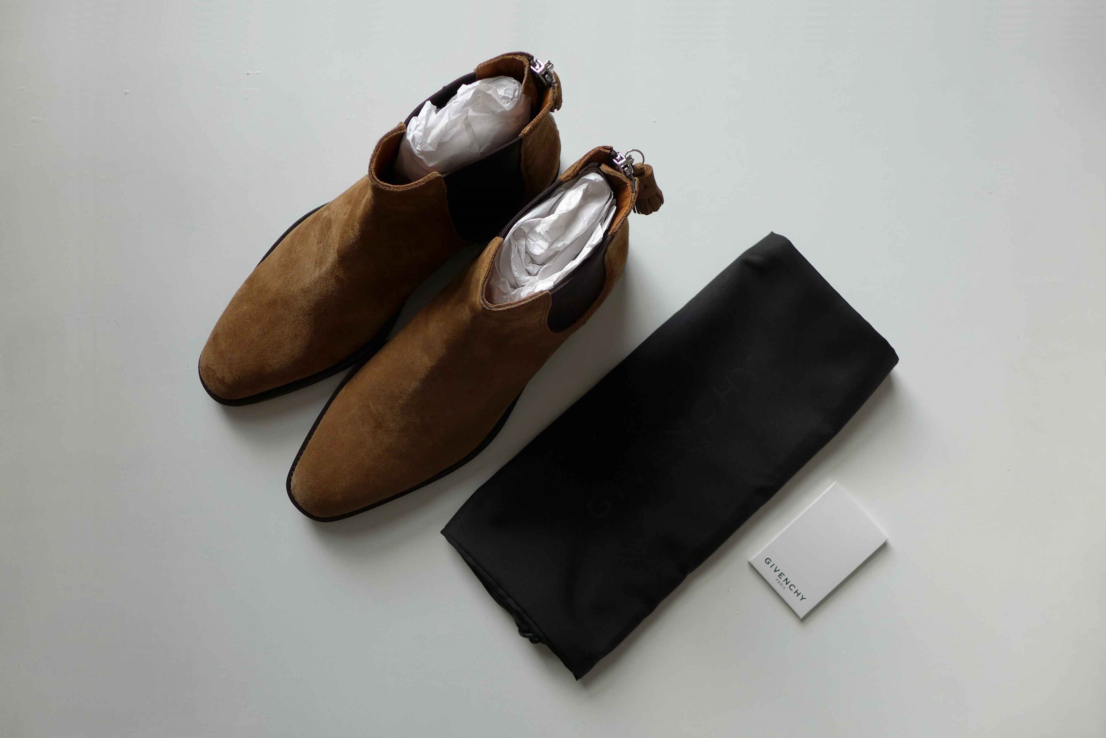Givenchy Givenchy Rider Chelsea Zip Boots -- Camel Suede Size US 11 / EU 44 - 1 Thumbnail