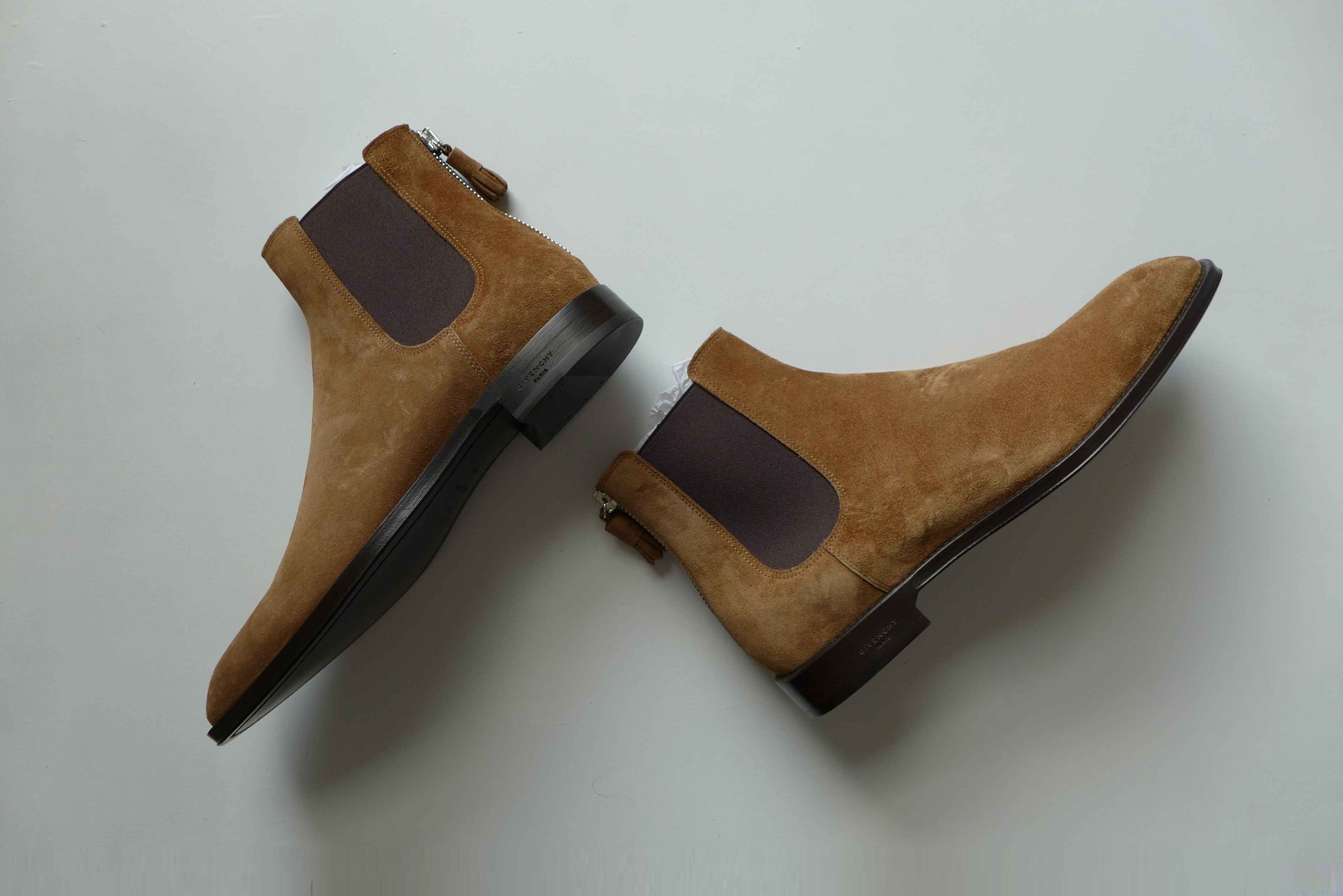 Givenchy Givenchy Rider Chelsea Zip Boots -- Camel Suede Size US 11 / EU 44 - 2 Thumbnail