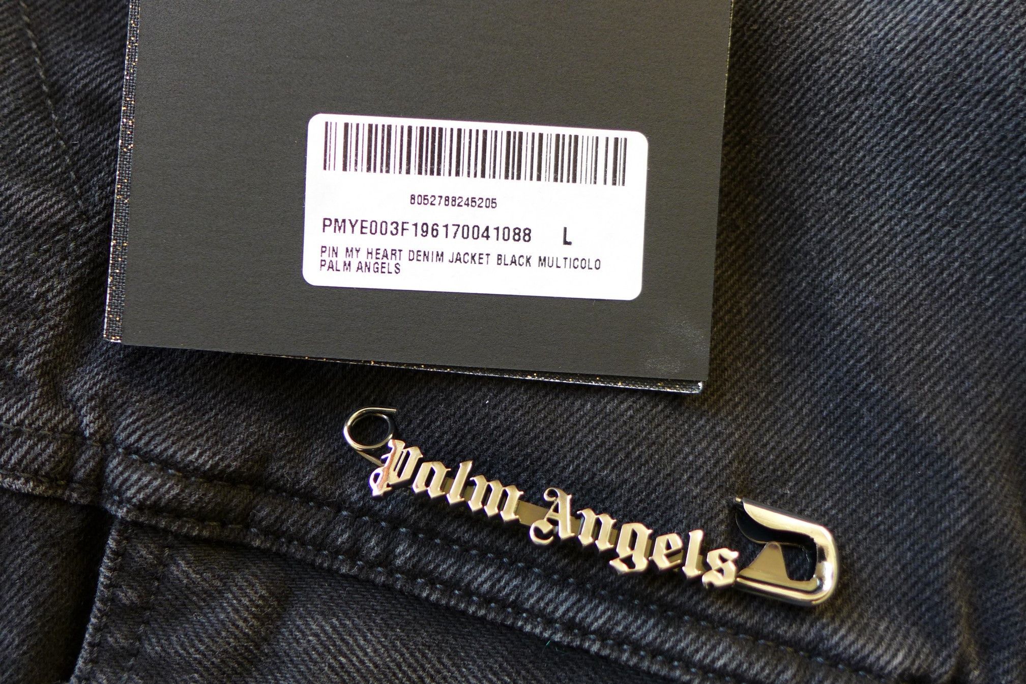 Palm Angels Palm Angels Pin My Heart Jacket - Black Denim Size US L / EU 52-54 / 3 - 10 Thumbnail
