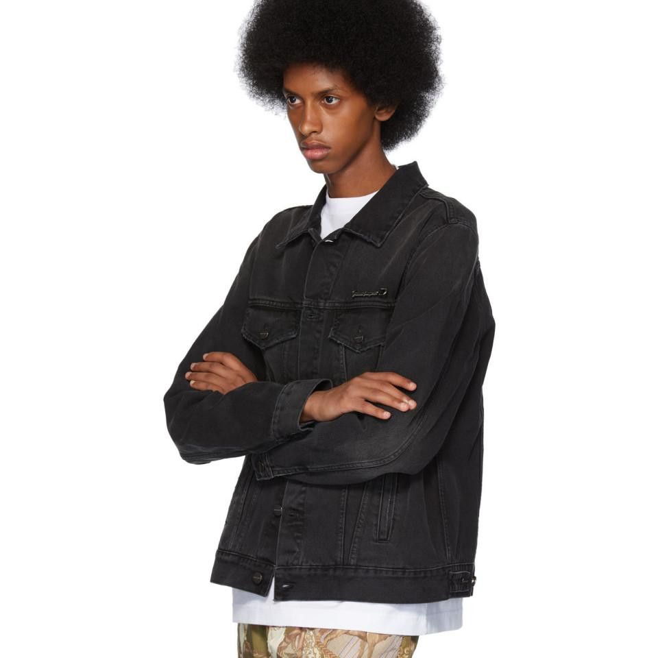 Palm Angels Palm Angels Pin My Heart Jacket - Black Denim Size US L / EU 52-54 / 3 - 3 Thumbnail