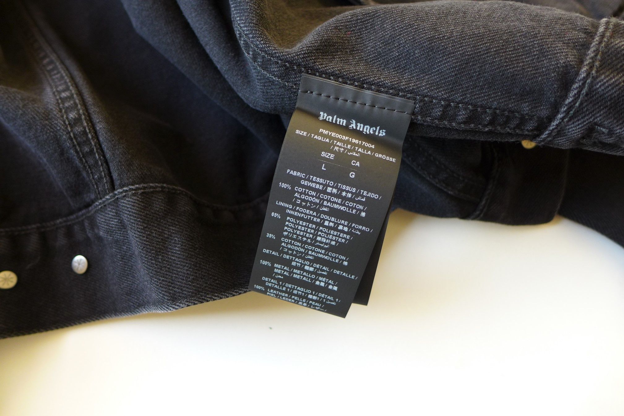 Palm Angels Palm Angels Pin My Heart Jacket - Black Denim Size US L / EU 52-54 / 3 - 11 Thumbnail