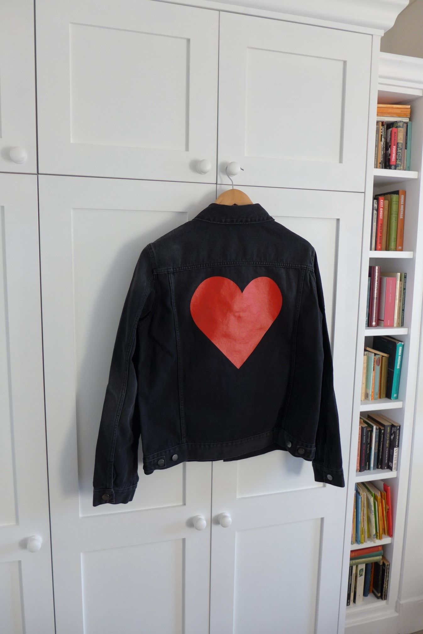 Palm Angels Palm Angels Pin My Heart Jacket - Black Denim Size US L / EU 52-54 / 3 - 6 Thumbnail