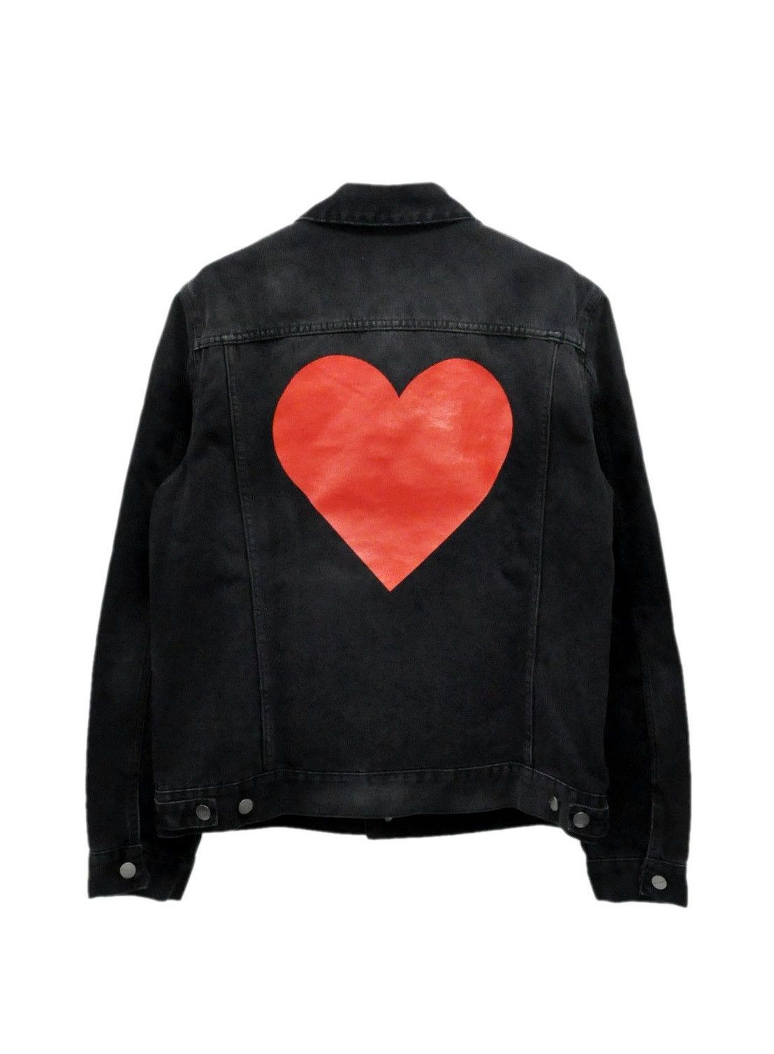 Palm Angels Palm Angels Pin My Heart Jacket - Black Denim Size US L / EU 52-54 / 3 - 2 Thumbnail