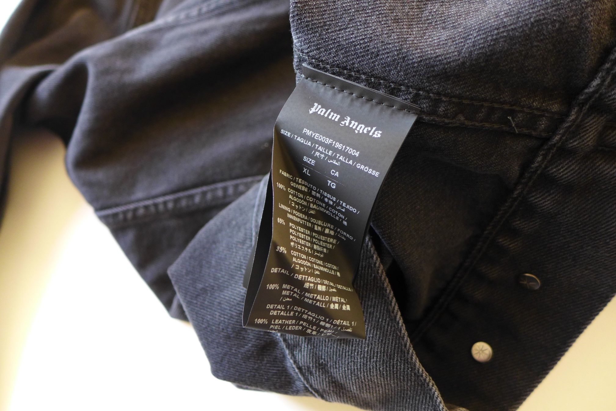 Palm Angels Palm Angels Pin My Heart Jacket - Black Denim Size US XL / EU 56 / 4 - 11 Thumbnail