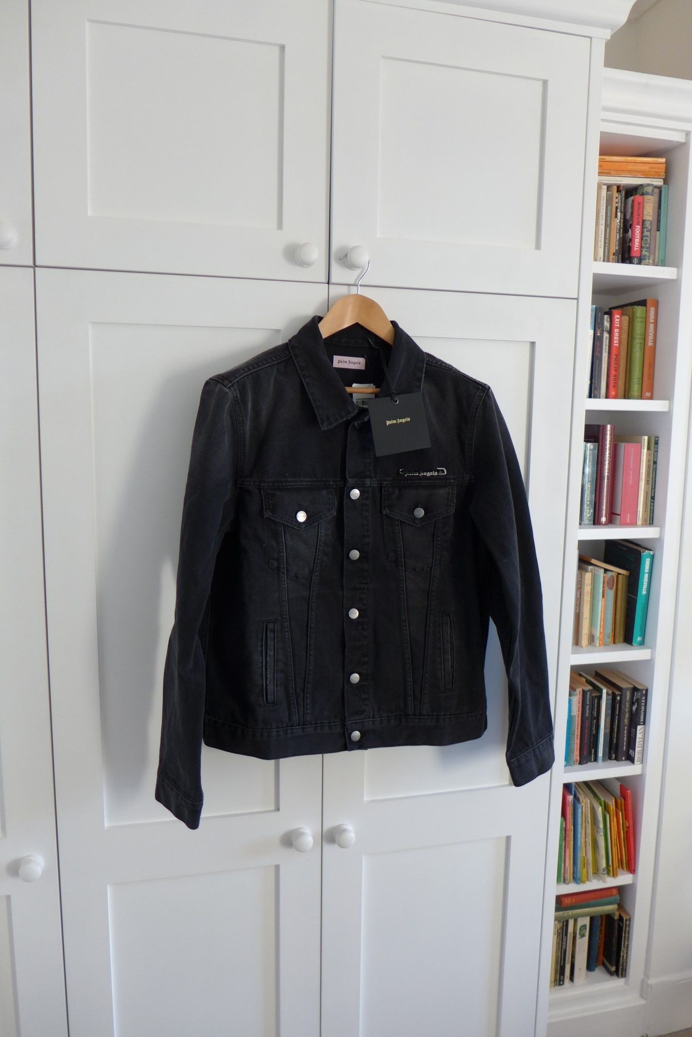 Palm Angels Palm Angels Pin My Heart Jacket - Black Denim Size US XL / EU 56 / 4 - 6 Thumbnail