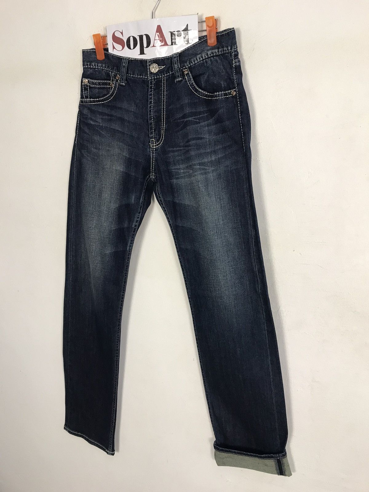 Japanese Brand × Vintage Vintage Anti Label Jeans Indigo design Size US 30 / EU 46 - 4 Thumbnail