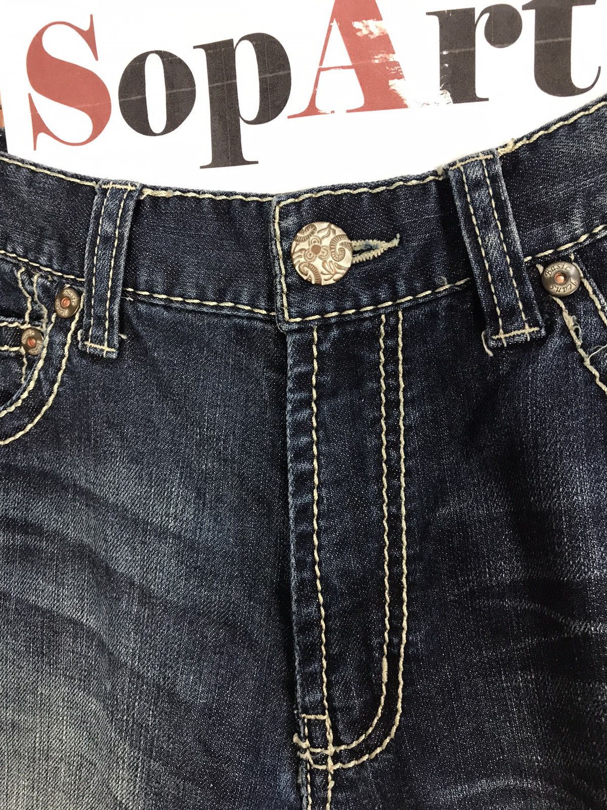 Japanese Brand × Vintage Vintage Anti Label Jeans Indigo design Size US 30 / EU 46 - 6 Thumbnail